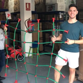 ESTRUCTURA PARA TREPA DE PARQUE INFANTIL 154CM X 145CM Y 16 MMØ- REDTREP005R